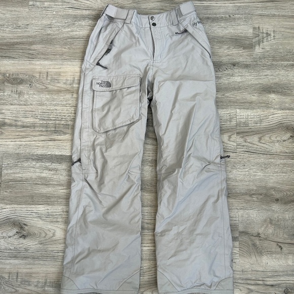 The North Face Light Gray HyVent Ski Pants Sz M - Picture 1 of 10